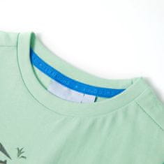 Vidaxl Detské tričko s krátkymi rukávmi svetlozelené 92