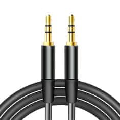 maXlife audio kábel jack 3.5 mm - jack 3.5 mm (mini) 1m, čierna (OEM0002431)