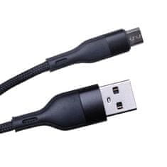 maXlife MXUC-07 kábel USB - microUSB 1,0 m 2,4A čierny nylon (OEM0101186)
