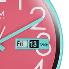 MPM QUALITY Nástěnné hodiny s datem a dnem v týdnu Date Style E01.4301.4323