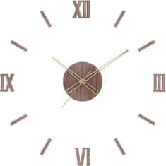 PRIM Dřevěné designové hodiny tmavě hnědé PRIM Remus E07P.4337.54