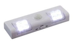 Popron.cz Osvětlení s pohybovým senzorem 8 LED, 3x AA - bílé (APT)
