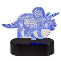 Popron.cz Lampička 3D Dinosaurus Triceratops