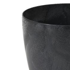 botle Kvetináč Kvetináč Betónový vzhľad Čierny okrúhly 12cm H 10,4cm Povrch Matný plast Moderný pôvab