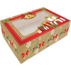 Alvarak Krabička na pečivo skladacia s okienkom 22x15x5cm 1ks darčeky -