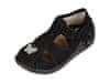 Zetpol Čierne detské papuče s koženou vložkou, papuče pre dievča s motýľkom Tosia ZETPOL 20 EU