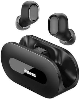 moderní bluetooth sluchátka Baseus Bowie EZ10 fajn zvuk skvělá výdrž nabíjecí pouzdro handsfree funkce