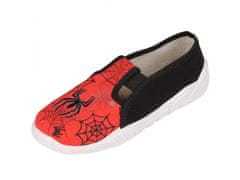 Zetpol Červeno-čierne detské tenisky/papuče na suchý zips Adaś Spider ZETPOL 30 EU