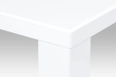 Autronic jedálenský stôl 120x80x76cm, vysoký lesk biely AT-3006 WT