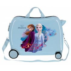Jada Toys Detský cestovný kufor na kolieskach / odrážadlo DISNEY FROZEN Blue, 34L, 4019821