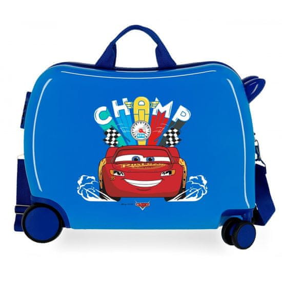 Jada Toys Detský cestovný kufor na kolieskach / odrážadlo DISNEY CARS Blue, 2049823