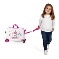 Jada Toys Detský cestovný kufor na kolieskach / odrážadlo UNICORN White, 34L, 4749864