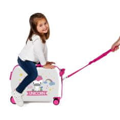 Jada Toys Detský cestovný kufor na kolieskach / odrážadlo UNICORN White, 34L, 4749864