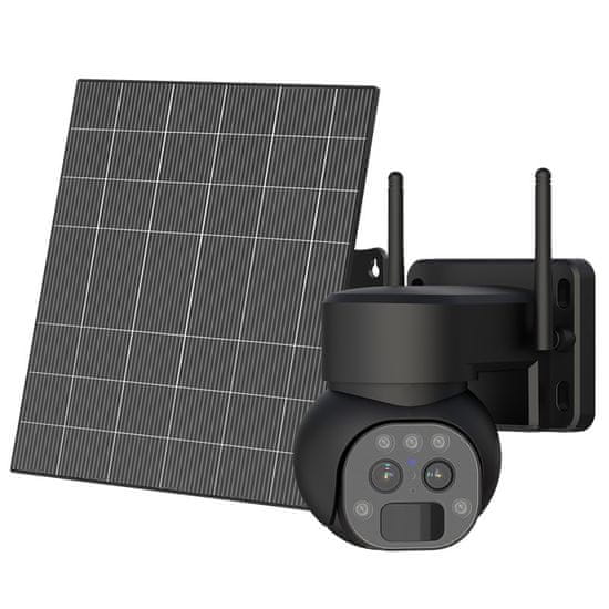 Secutek Duálna 4G IP PTZ kamera so solárnym panelom Y9-4G
