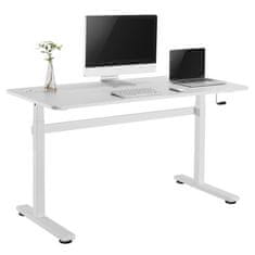 Ergo Office Manuálny stôl výškovo nastaviteľný, max. 40 kg ER-401 W, biely 70196