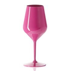 GOLD PLAST Nerozbitný plastový pohár na víno 470ml, ružový, limitovaná edícia