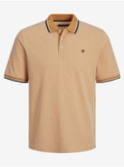 Jack&Jones Oranžové pánske polo tričko Jack & Jones Bluwin XL