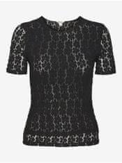 Vero Moda Čierne dámske krajkové tričko AWARE by VERO MODA Vania L