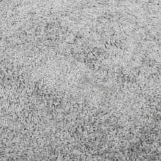 Petromila vidaXL Chlpatý koberec vysoký vlas moderný sivý Ø 160 cm