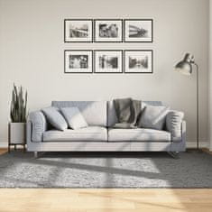 Petromila vidaXL Chlpatý koberec vysoký vlas moderný sivý 160x230 cm