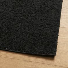 Petromila vidaXL Chlpatý koberec vysoký vlas moderný čierny 160x230 cm