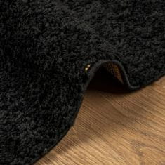 Petromila vidaXL Chlpatý koberec vysoký vlas moderný čierny 160x230 cm
