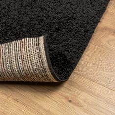 Petromila vidaXL Shaggy koberec PAMPLONA, vysoký vlas, moderný, čierny 160x160cm