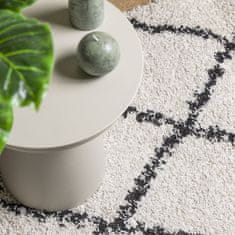 Petromila vidaXL Chlpatý koberec vysoký vlas moderný krémovo-čierny 240x340 cm