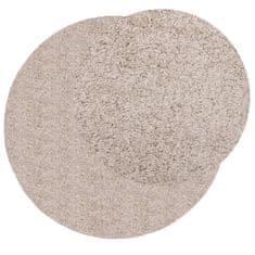 Petromila vidaXL Shaggy koberec PAMPLONA, vysoký vlas, moderný, béžový Ø 200 cm