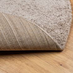 Petromila vidaXL Shaggy koberec PAMPLONA, vysoký vlas, moderný, béžový Ø 160 cm
