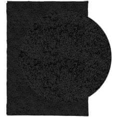 Petromila vidaXL Chlpatý koberec vysoký vlas moderný čierny 200x280 cm