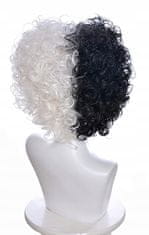 Korbi Parochňa s čierno-bielymi vlasmi vo štýle Cruelly de Mon na sieťke W79