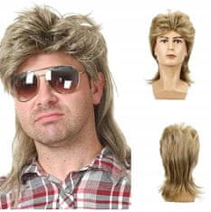 Korbi Mužská parochňa s dlhými blond vlasmi v štýle disco z 70., 80. a 90. rokov W71