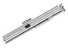 Verk 08361 Magnetické pero, LED svietidlo, tester UV, USB strieborná