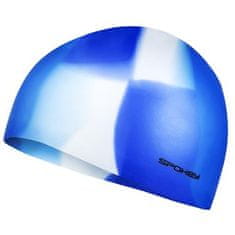 Spokey ABSTRACT Silikónová plavecká čiapka, modro-biela