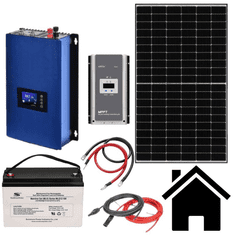 VS ELEKTRO Solárna súprava, GridFree II + AKU Kapacita AKU: LiFePO4, 4,8 kWh, Počet FVP: 8×460 Wp / 3,7 kWp