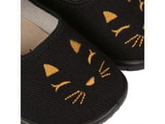 Zetpol Čierne detské papuče so koženou vložkou, papuče pre dievča Marlena ZETPOL 21 EU