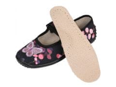 Zetpol Čierne detské tenisky/papuče, detské papuče na suchý zips s motýlikom Julia od ZETPOLu 26 EU