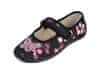 Čierne detské tenisky/papuče, detské papuče na suchý zips s motýlikom Julia od ZETPOLu 34 EU