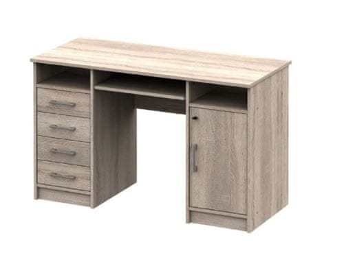 KONDELA PC stôl B9 NEW hnedá drevotrieska 54.5 x 123.5 x 75.5 cm