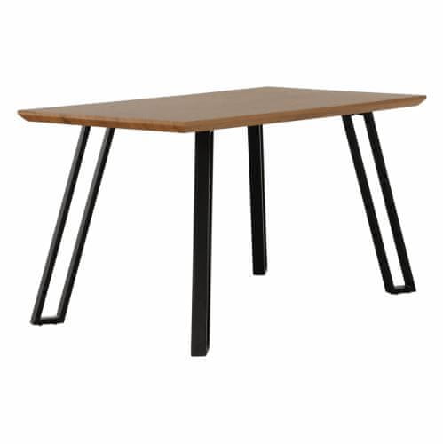 KONDELA Jedálenský stôl dub, čierna 140x80 cm PEDAL