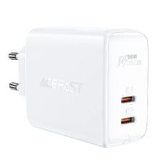AceFast GaN USB-C 50W PD QC 3.0 AFC FCP biela A29 biela Acefast sieťová nabíjačka