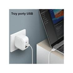 UNIQ Sieťová nabíjačka Uniq Verge Pro 66W GaN USB-C - biela