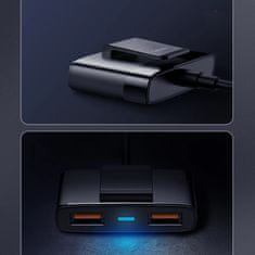 Joyroom 5x USB 62 A nabíjačka do auta s predlžovacím káblom čierna JR-CL03 Joyroom