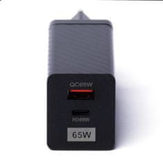 WOZINSKY GaN 65W nabíjačka s portami USB USB C podporuje QC 3.0 PD čierna WWCG01 Wozinsky