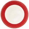 keramický jedálenský tanier Alice Red 26,5 cm