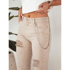 Dstreet Dámske džínsové nohavice ALEX tmavobéžové uy1876 M
