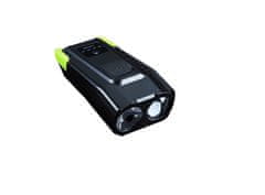 Verk  14479 Vodeodolné LED svetlo na bicykel USB, el.zvonček čierne