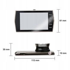 Verk  10094 Parkovacia kamera do auta FULL HD, LCD 3,9" čierna