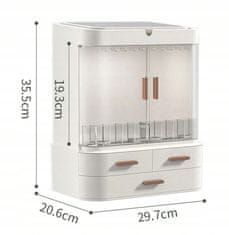 Korbi Skrinka na kozmetiku, toaletný stolík so zásuvkami a zrkadlom, F29